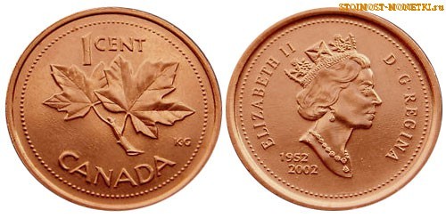 1 цент Канады 2002 года - стоимость / 1 cent Canada 2002 - цена монеты
